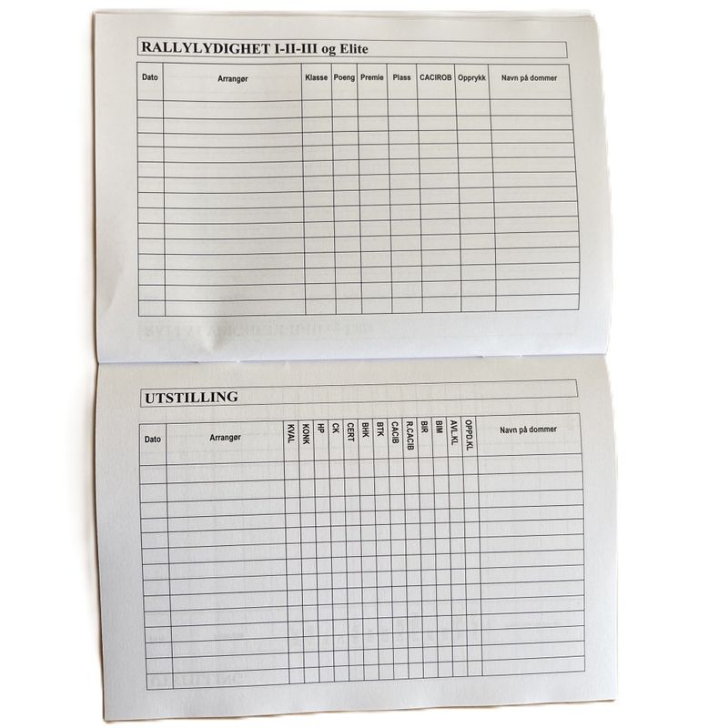 Resultatbok -til eget bruk
